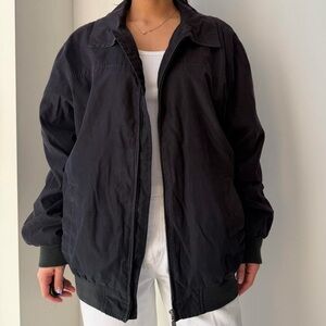 London Fog Black Harrington Jacket - Medium
